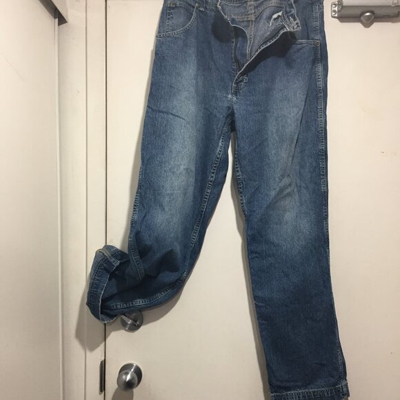 VINTAGE EDDIE BAUER CARPENTER WIDE LEG JEANS SIZE 34 X 32 - Picture 5 of 11